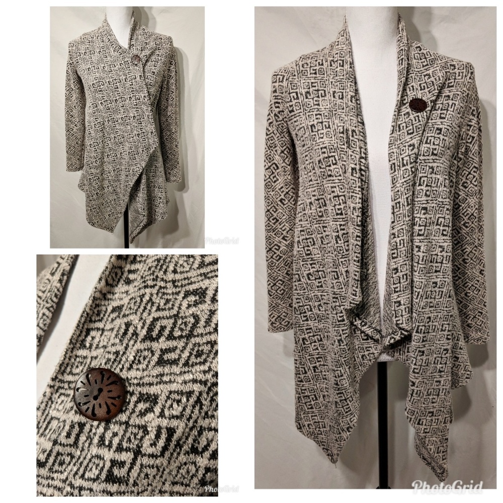 Bobeau Fly Away Open Front Cardigan Size Small